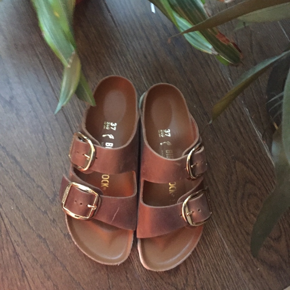 Big Buckle Brown Arizona Birkenstocks Ladies 6